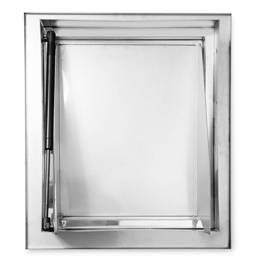 Back - Universal 15 x 18 Bottom Hinged Stainless Steel 100 Percent