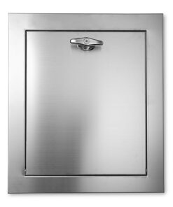 Front - Universal 15 x 18 Bottom Hinged Stainless Steel 100 Percent