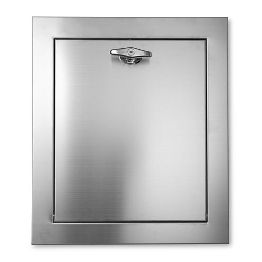 Front - Universal 15 x 18 Bottom Hinged Stainless Steel 100 Percent