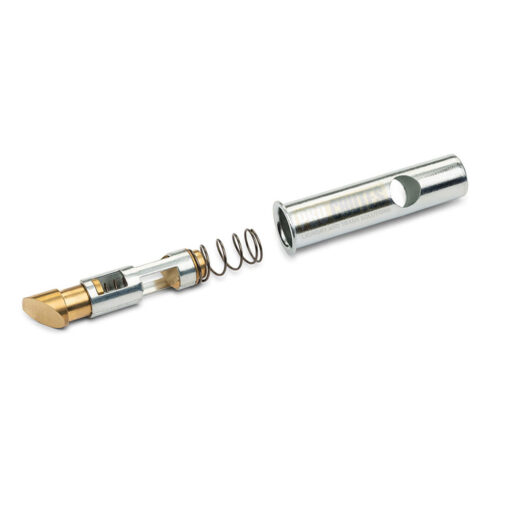 Trash Chute Latch Plunger - Silver Tube for Bottom Hinged Door with 1-5/8 & 1-21/32 inch Backset